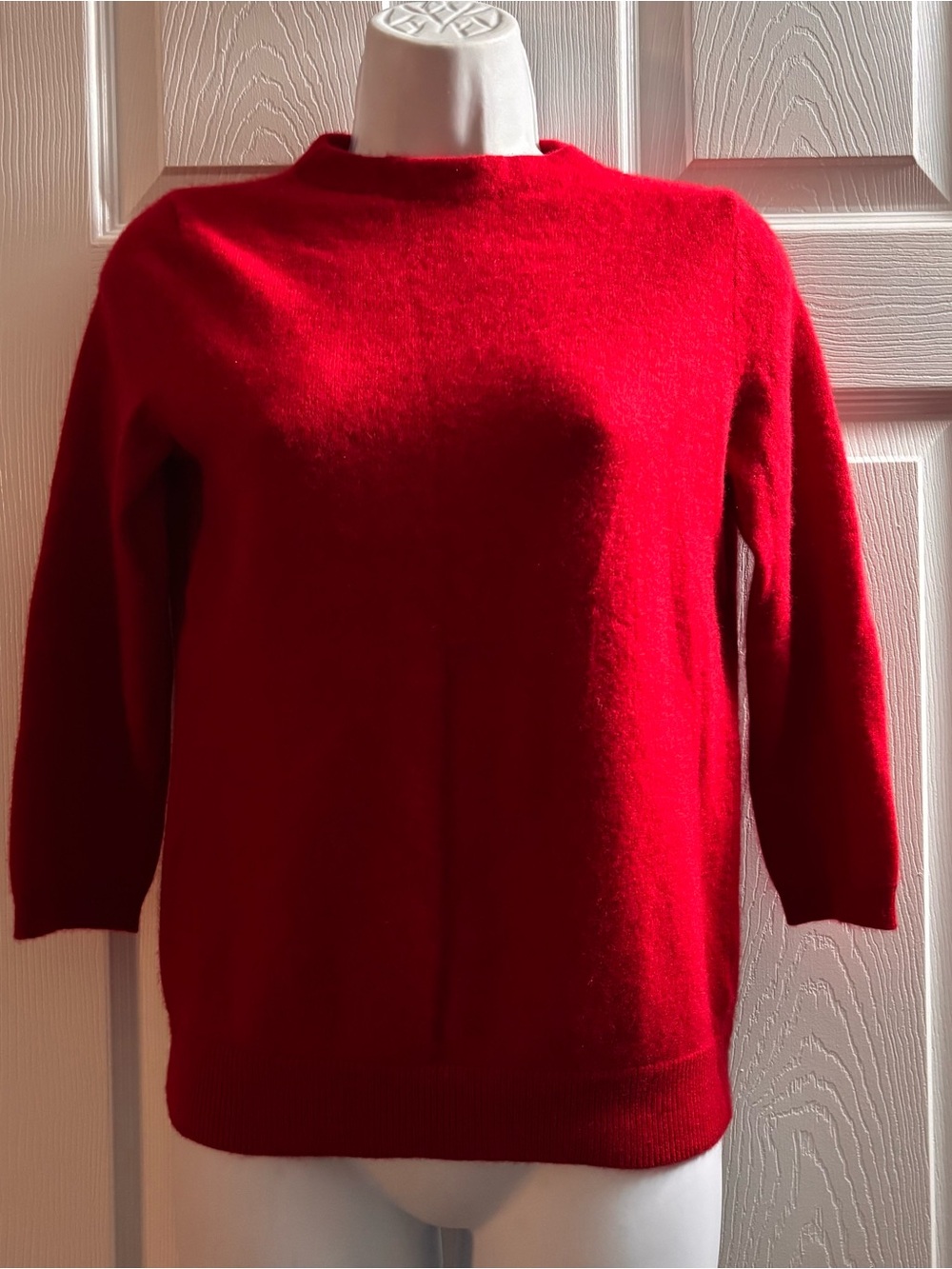 Talbots Red Pure Cashmere Crewneck Sweater